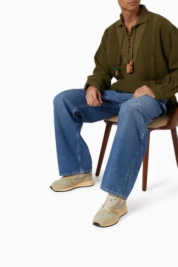 سنيكرز ريلويند أسفل الكاحل شمواه ونايلون