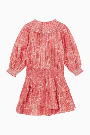 فستان قصير أنا قطن لامع 