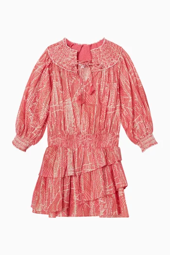 فستان قصير أنا قطن لامع 