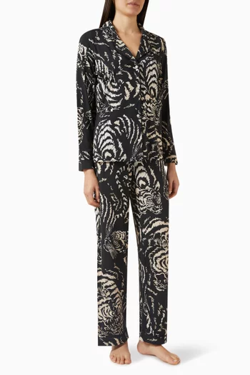 طقم بيجاما طويل جيرسيه