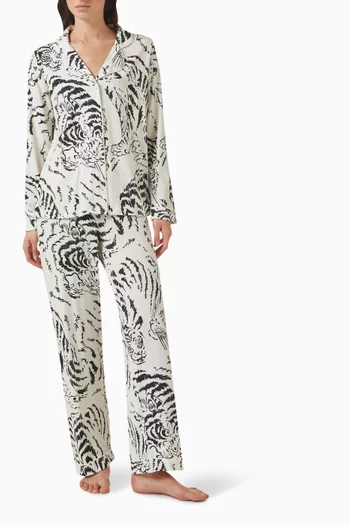 طقم بيجاما طويل جيرسيه