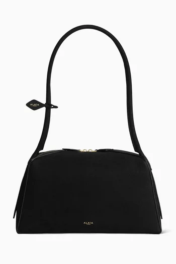 Medium Hip East West Shoulder Bag in Nubuck Leather