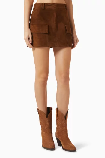 تنورة قصيرة بجيوب شمواه