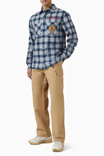 Mascot Check Shirt in Cotton Poplin