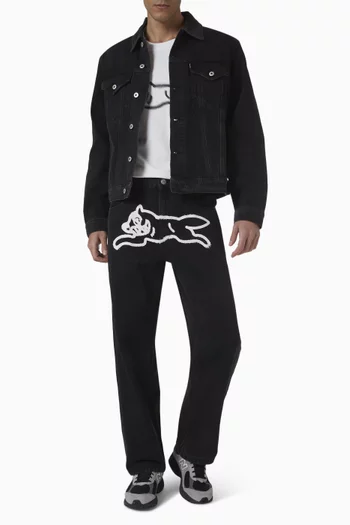 Spray Paint Running Dog T-shirt in Cotton