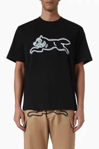 Spray Paint Running Dog T-shirt in Cotton