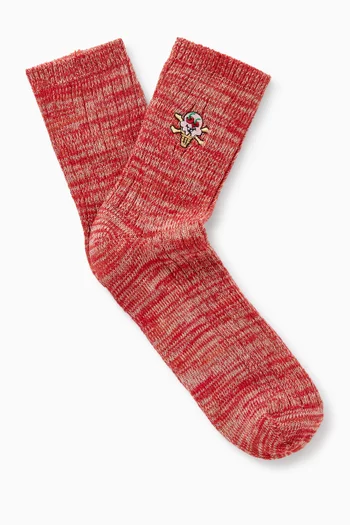 جوارب مزينة بآيس كريم وعظام بدرجات ألوان مدمجة