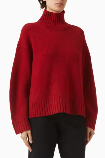Funnel-neck Sweater in Cashmere