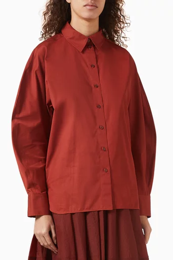 Rounded Shirt in Pima Cotton