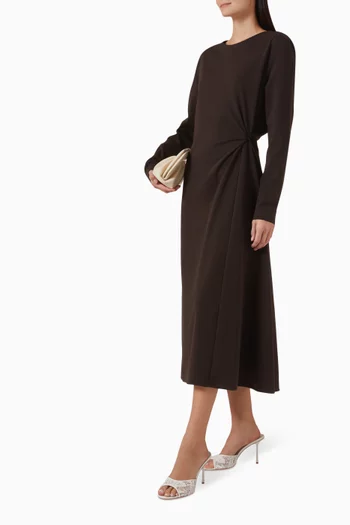 Twist-detail Midi Dress