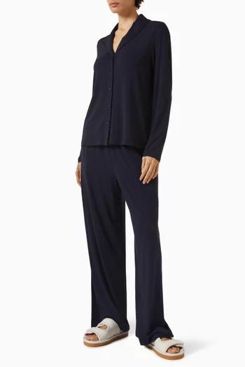 Shawl-collar Cardigan in Boiled-wool