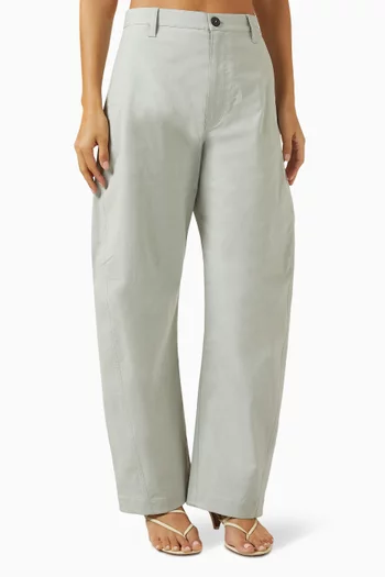 بنطال قطن بقصة ساق أسطوانية