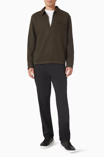 سويت شيرت بسحّاب صوف معالج بالغليان