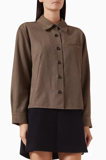 Relaxed-fit Shirt in Wool-blend