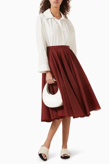 Gathered Shirt in Pima Cotton