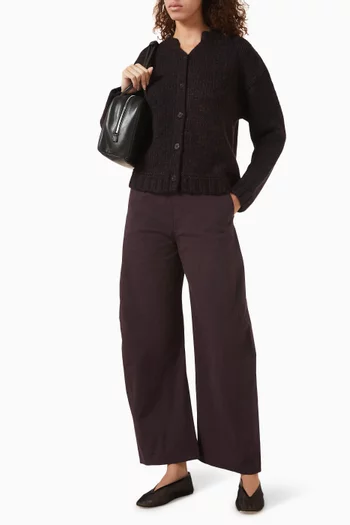 Chunky Cardigan in Flecked Wool