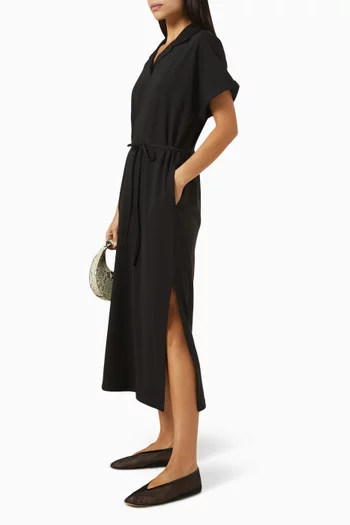 فستان بياقة بولو وحزام