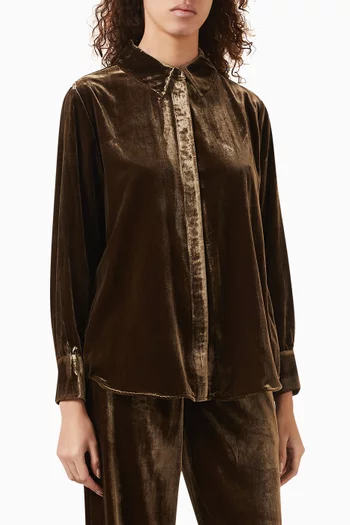 Relaxed-fit Shirt in Velvet