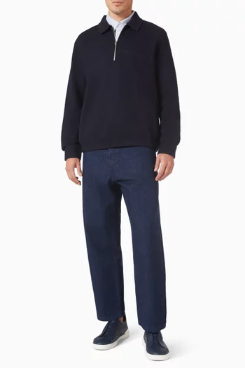 سويت شيرت بسحّاب صوف معالج بالغليان