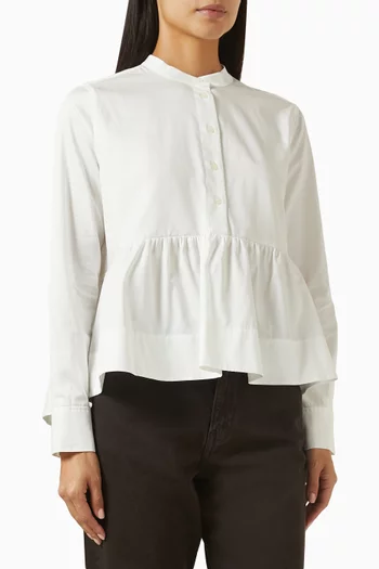 Peplum Shirt in Cotton