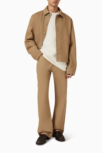 بنطال جينز لو دو نيم بقصة مستقيمة دينم