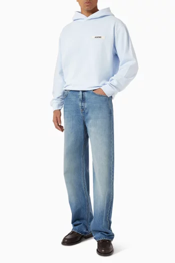 Grosgrain Logo Hoodie in Organic Cotton