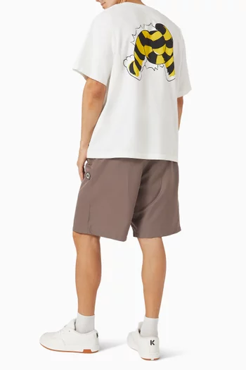 تي شيرت بطبعة نمر قطن