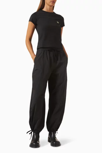 تي شيرت بتطريز على شكل نمر بري قطن