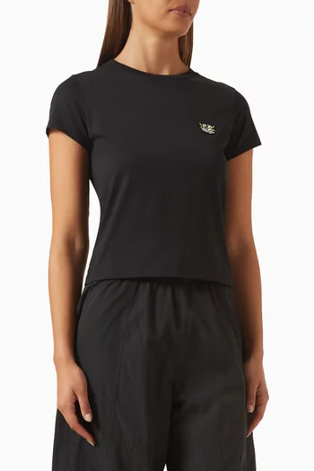 تي شيرت بتطريز على شكل نمر بري قطن