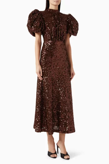 Sequin-embellished Midi Dress