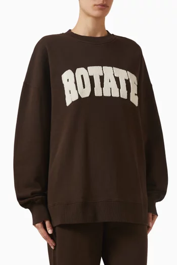 Oversized Logo Sweatshirt in Organic Cotton