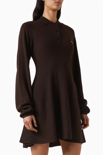 Mini Polo Dress in Slinky-knit