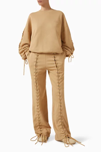 Lacing Sweatshirt in Organic Cotton