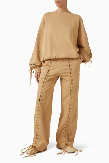 Lacing Sweatpants in Organic Cotton