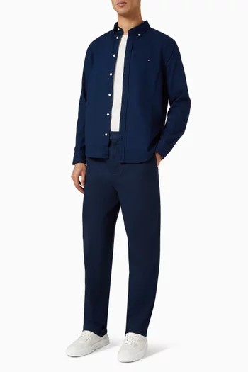 قميص بقصة ضيقة مطاطي دوبي