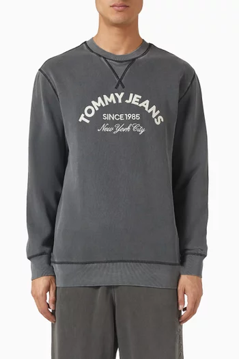 Arch Logo Appliqué Washed Sweatshirt