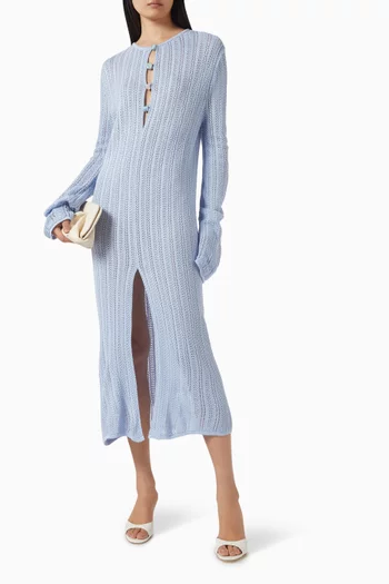 فستان مامو طويل منسوج