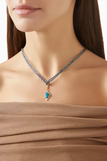 Kasbah Adjustable Thread Necklace in 18kt Yellow Gold