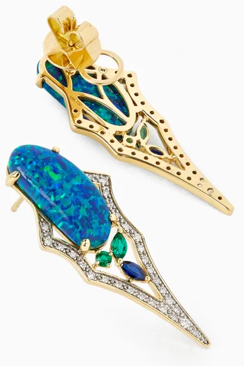 Kasbah Statement Earrings in 18kt Yellow Gold