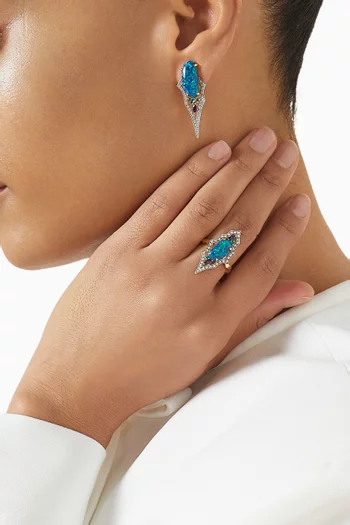 Kasbah Statement Earrings in 18kt Yellow Gold