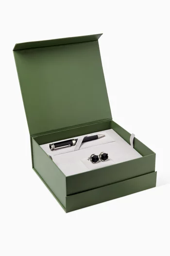 NeroUno Cufflinks & Ballpoint Pen Set