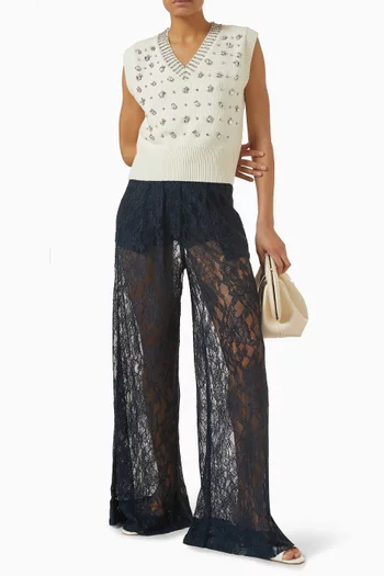 Wide-leg Pants in Lace