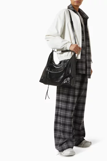 حقيبة هوبو لو سيتي متوسطة جلد ماعز أرينا