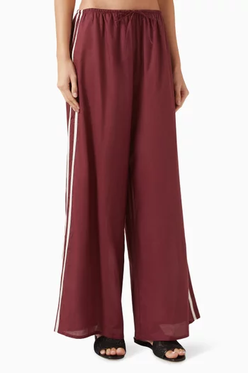 Drawstring Wide-leg Pants in Cotton
