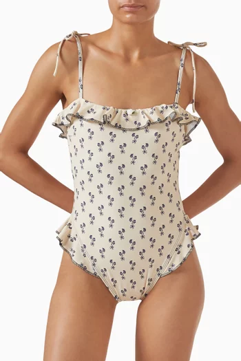 Jacelyn Ruffle One-piece Swimsuit