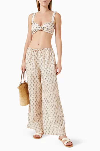 Drawstring Wide-leg Pants