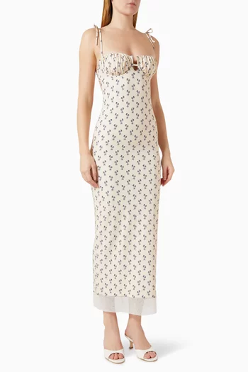 Petal Long Slip Dress