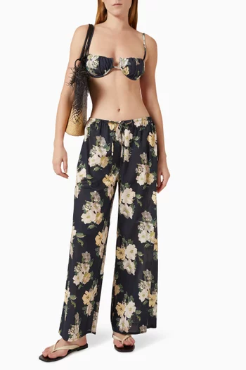 Drawstring Wide-leg Pants