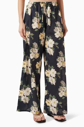 Drawstring Wide-leg Pants