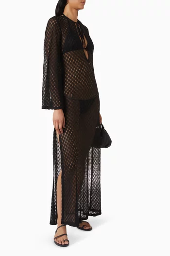 فستان للارتداء فوق ملابس السباحة برباط